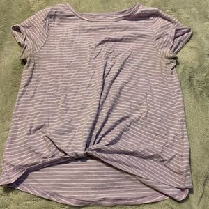purple & white striped t-shirt❕❕